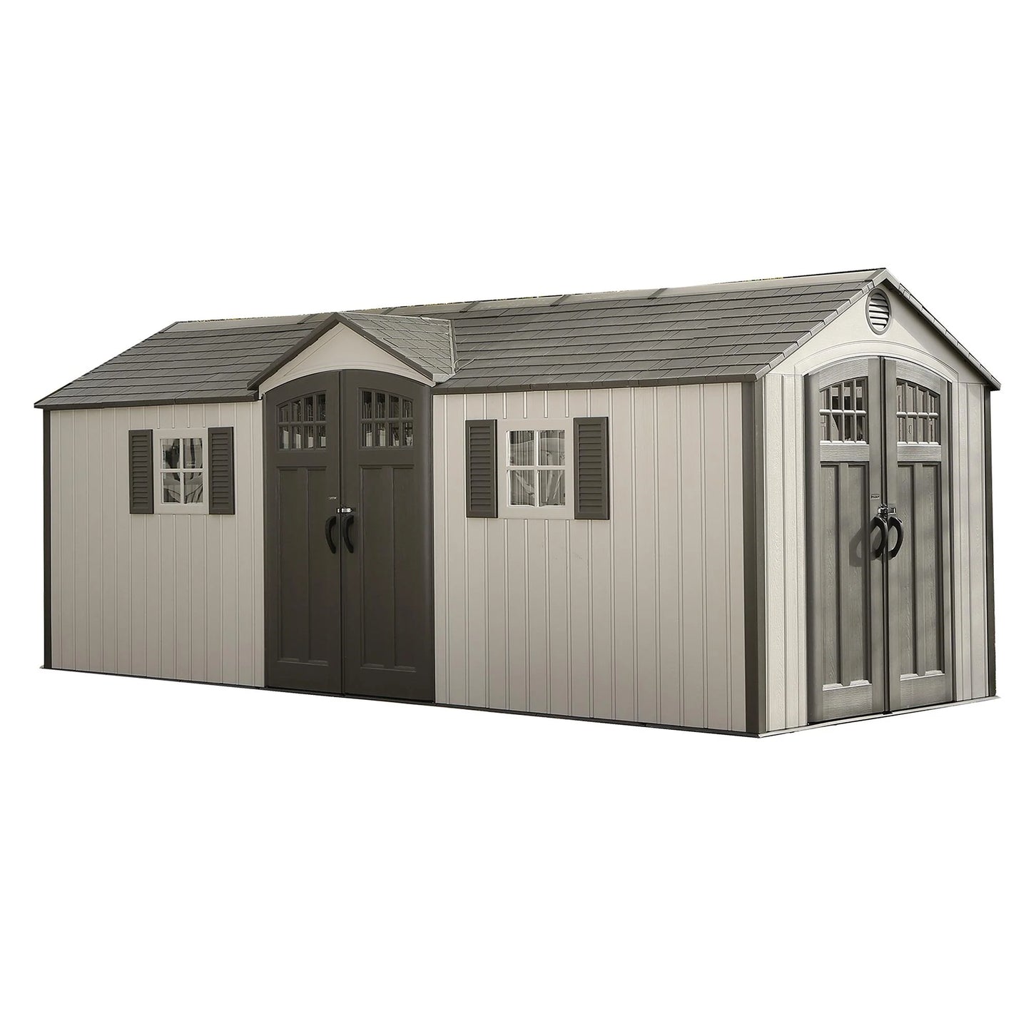 Lifetime 20 ft. x 8 ft. Outdoor Storage Shed 60127 – Heavy-Duty Weather-Resistant Garden & Backyard Storage Building